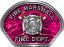  
	Fire Marshall Fire Fighter, EMS, Rescue Helmet Face Decal Reflective in Pink Camo 
