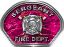  
	Sergeant Fire Fighter, EMS, Rescue Helmet Face Decal Reflective in Pink Camo 
