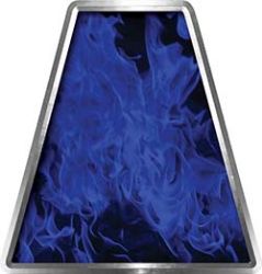 Fire Fighter, EMS, Rescue Helmet Tetrahedron Decal Reflective in Inferno Blue
