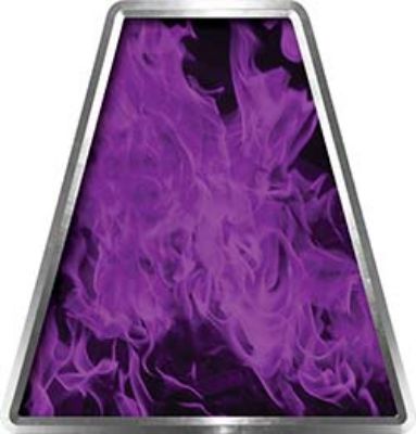 Fire Fighter, EMS, Rescue Helmet Tetrahedron Decal Reflective in Inferno Purple
