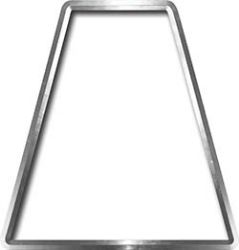 Fire Fighter, EMS, Rescue Helmet Tetrahedron Decal Reflective in White
