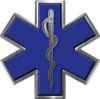 
	Star of Life Emergency EMS EMT Paramedic Decal in Blue
