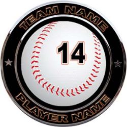 
	Custom Team Sports Decal with Name and School with Baseball

