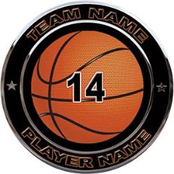 
	Custom Team Sports Decal with Name and School with Basketball
