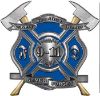 
	Never Forget 911 Bravery Honor and Sacrifice 9-11 Firefighter Memorial Decal in Blue
