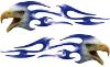 
	Screaming Eagle Head Tribal Flame Graphic Kit in Blue

