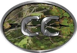 
	Oval Cross Country Distance Running Decal in Camouflage