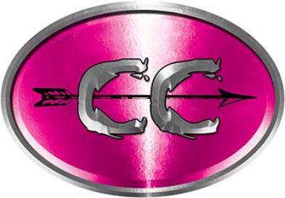 
	Oval Cross Country Distance Running Decal in Pink