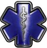 
	Star of Life Emergency Response EMS EMT Paramedic Decal in Blue
