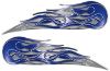 
	Twin Flame Motorcycle Tank Decal in Blue
