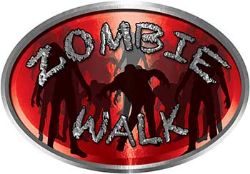 
	Oval Zombie Walk in Red
