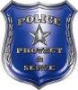 
	Protect and Serve Police Law Enforcement Decal in Blue
