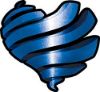 
	Ribbon Heart Decal in Blue
