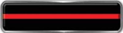 
	Fire Fighter, EMS, Rescue Reflective Helmet Marker Decal with Thin Red Line
