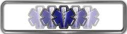 
	Fire Fighter, EMS, Rescue Reflective Helmet Marker Decal with Blue Star of Life
