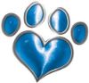 
	Dog Cat Animal Paw Heart Sticker Decal in Blue
