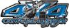 
	4x4 Cowgirl Edition Pickup Farm Truck Quad or SUV Sticker Set / Decal Kit in Blue
