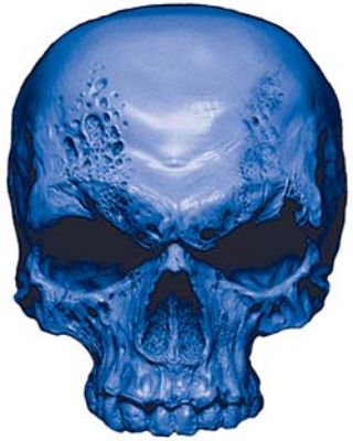 
	Skull Decal / Sticker in Blue
