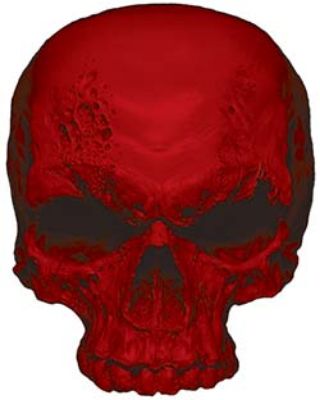 
	Skull Decal / Sticker in Red
