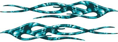 
	Twisted Flame Decal Kit with Teal Evil Skulls
