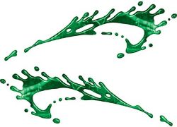 
	Splashed Paint Graphic Decal Set in Green Camouflage
