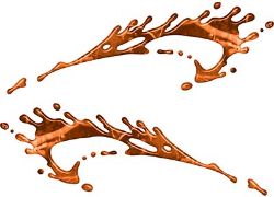 
	Splashed Paint Graphic Decal Set in Orange Camouflage
