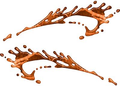 
	Splashed Paint Graphic Decal Set in Orange Camouflage
