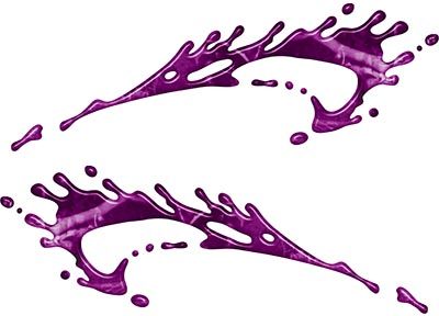 
	Splashed Paint Graphic Decal Set in Purple Camouflage
