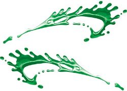 
	Splashed Paint Graphic Decal Set in Green

