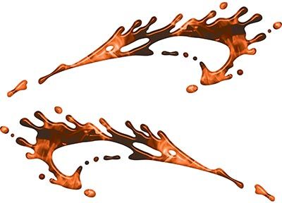 
	Splashed Paint Graphic Decal Set in Inferno Orange
