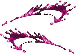 
	Splashed Paint Graphic Decal Set in Inferno Pink
