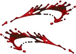 
	Splashed Paint Graphic Decal Set in Inferno Red
