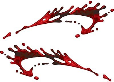 
	Splashed Paint Graphic Decal Set in Inferno Red
