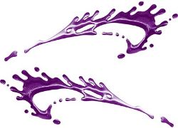 
	Splashed Paint Graphic Decal Set in Purple
