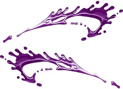 
	Splashed Paint Graphic Decal Set in Purple
