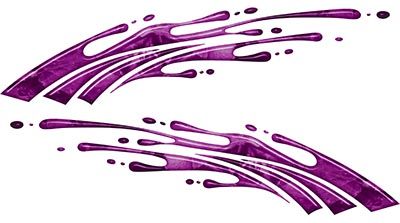 
	Striped Paint Graphic Decal Set in Purple Camouflage
