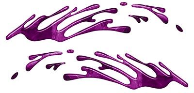 
	Wave Spash Paint Graphic Decal Set in Purple Camouflage
