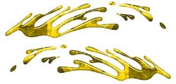 
	Wave Spash Paint Graphic Decal Set in Yellow Camouflage
