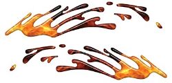 
	Wave Spash Paint Graphic Decal Set in Inferno
