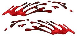 
	Wave Spash Paint Graphic Decal Set in Inferno Red
