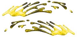 
	Wave Spash Paint Graphic Decal Set in Inferno Yellow
