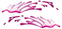 
	Wave Spash Paint Graphic Decal Set in Pink
