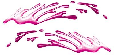 
	Wave Spash Paint Graphic Decal Set in Pink
