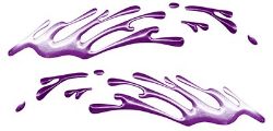 
	Wave Spash Paint Graphic Decal Set in Purple
