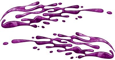 
	Thin Spash Paint Graphic Decal Set in Purple Camouflage
