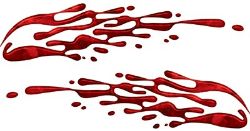 
	Thin Spash Paint Graphic Decal Set in Red Camouflage
