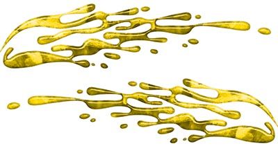 
	Thin Spash Paint Graphic Decal Set in Yellow Camouflage
