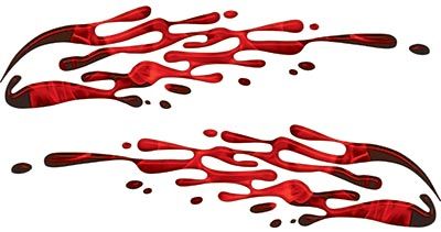 
	Thin Spash Paint Graphic Decal Set in Inferno Red
