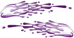 
	Thin Spash Paint Graphic Decal Set in Purple
