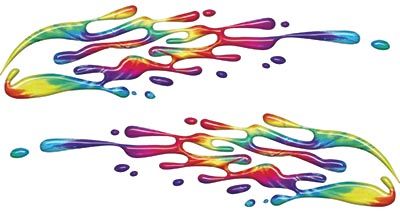 
	Thin Spash Paint Graphic Decal Set in Tie Dye
